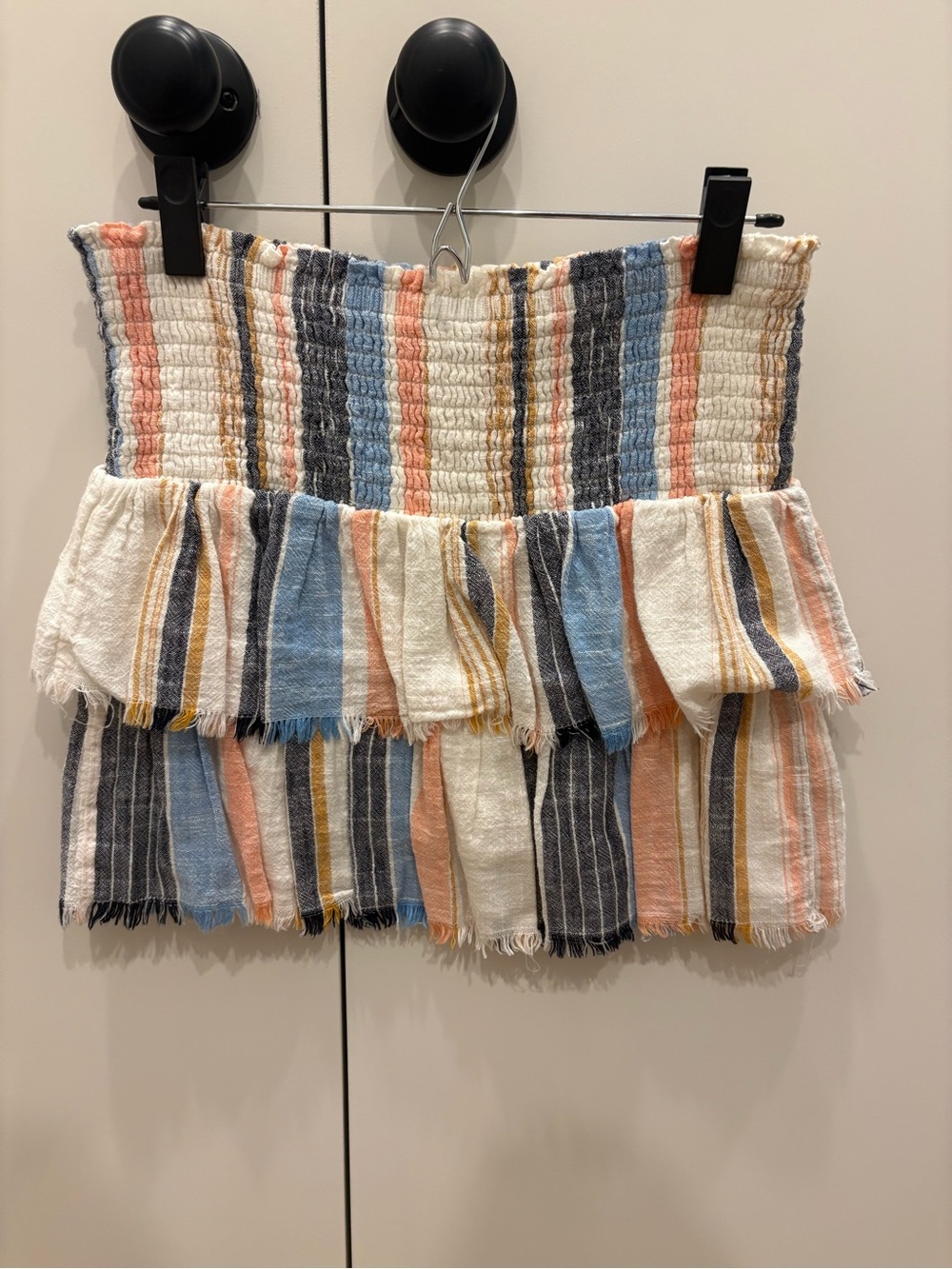 Aerie Multicolor Striped Tiered Mini Skirt